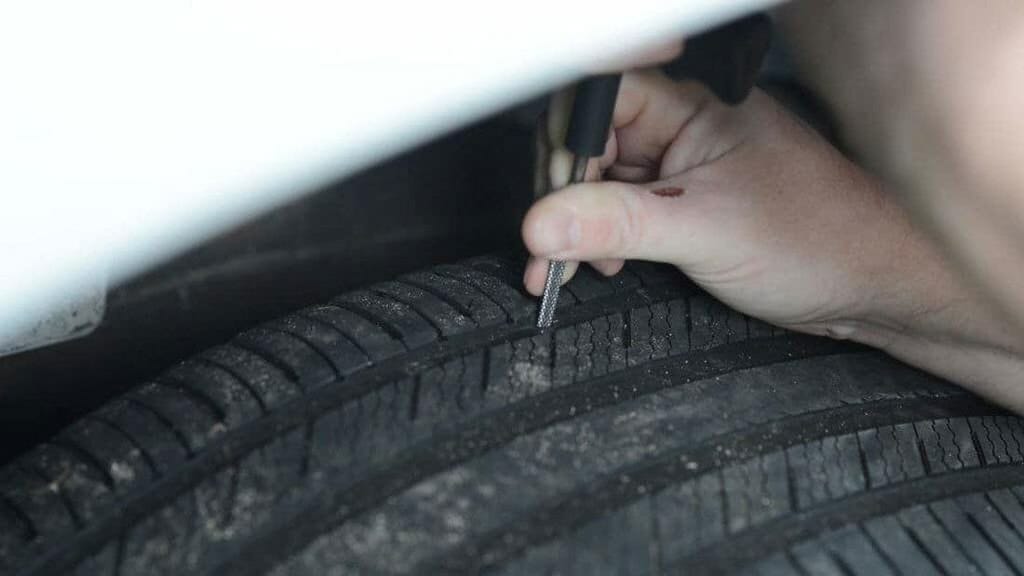 tire plug sticking out