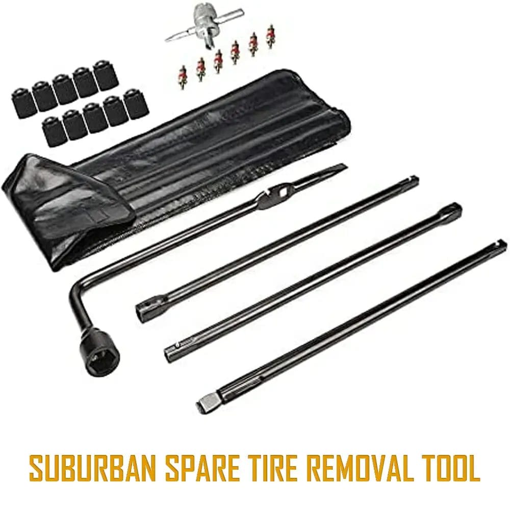 Suburban spare tire removal tool